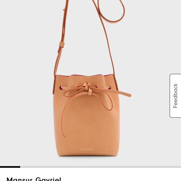 Mansur Gavriel Handbags - Mansur Gavriel Tan Leather Bucket Bag